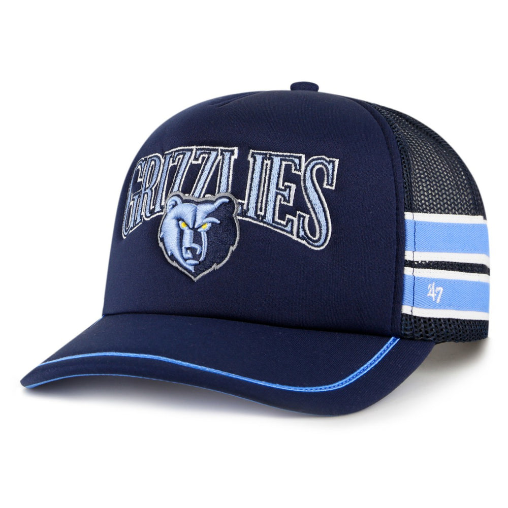 47 brand - Memphis Grizzlies '47 Sidebrand Stripes Trucker Adjustable Hat - Navy