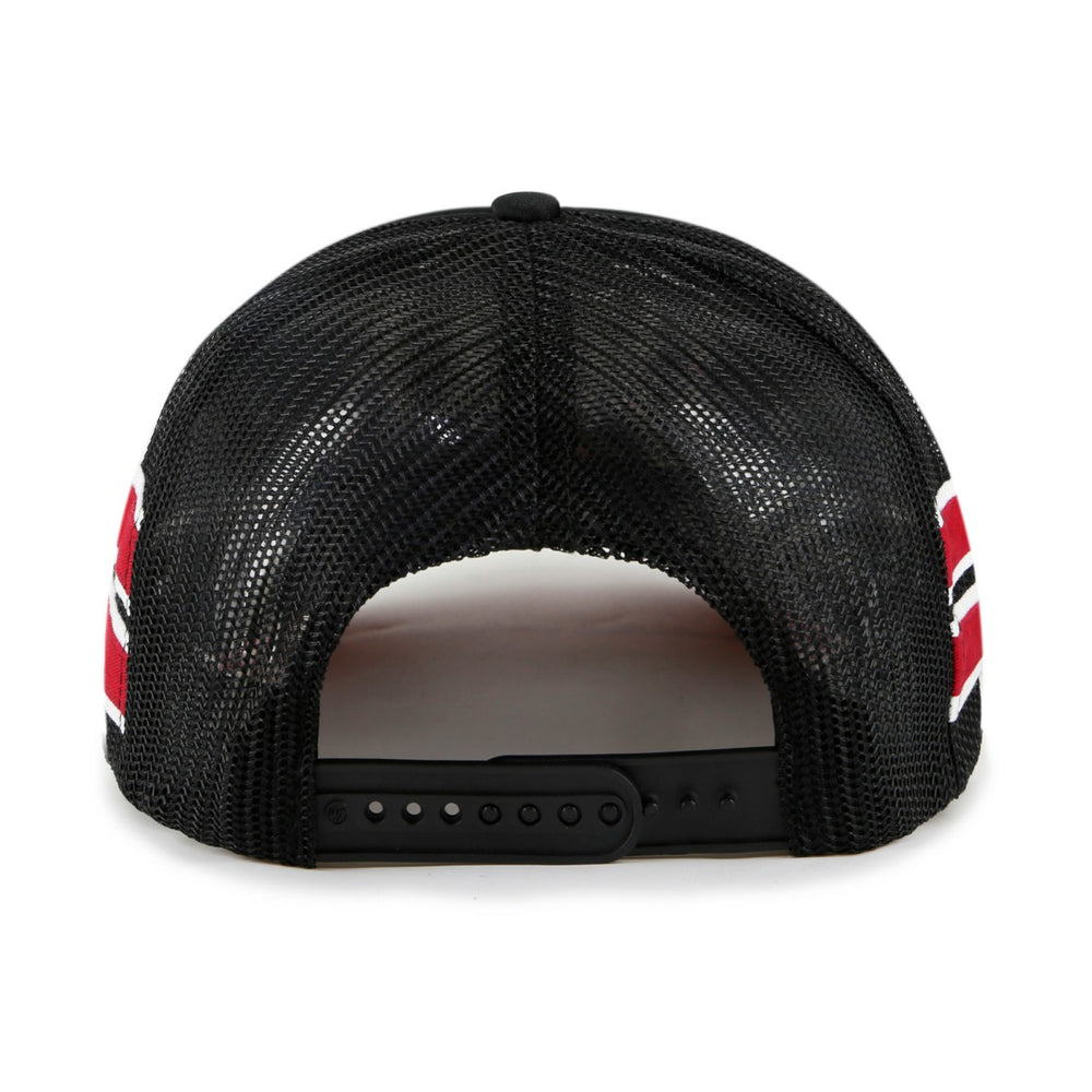 47 brand - Miami Heat '47 Sidebrand Stripes Trucker Adjustable Hat - Black