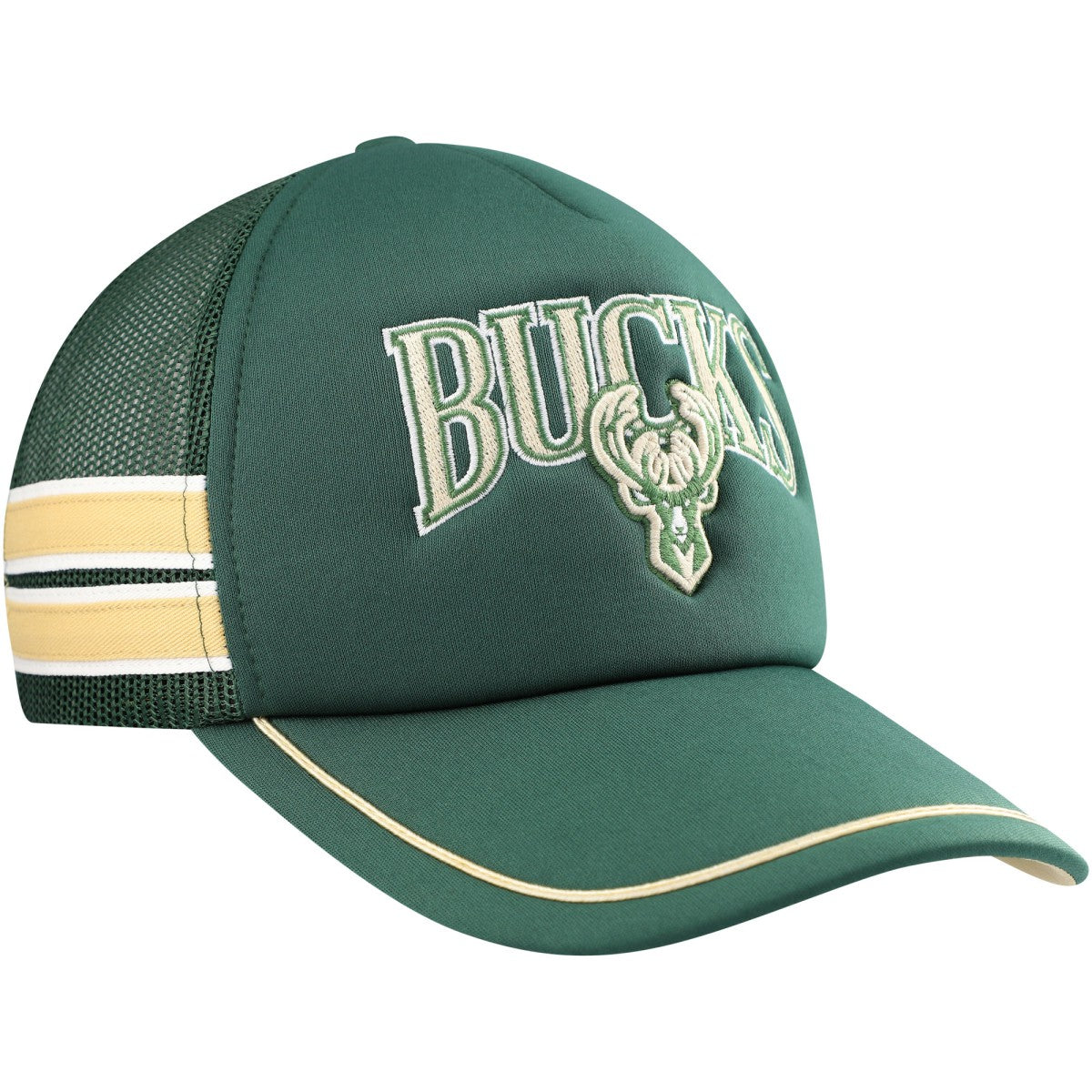 47 brand - Milwaukee Bucks '47 Sidebrand Stripes Trucker Adjustable Hat - Hunter Green