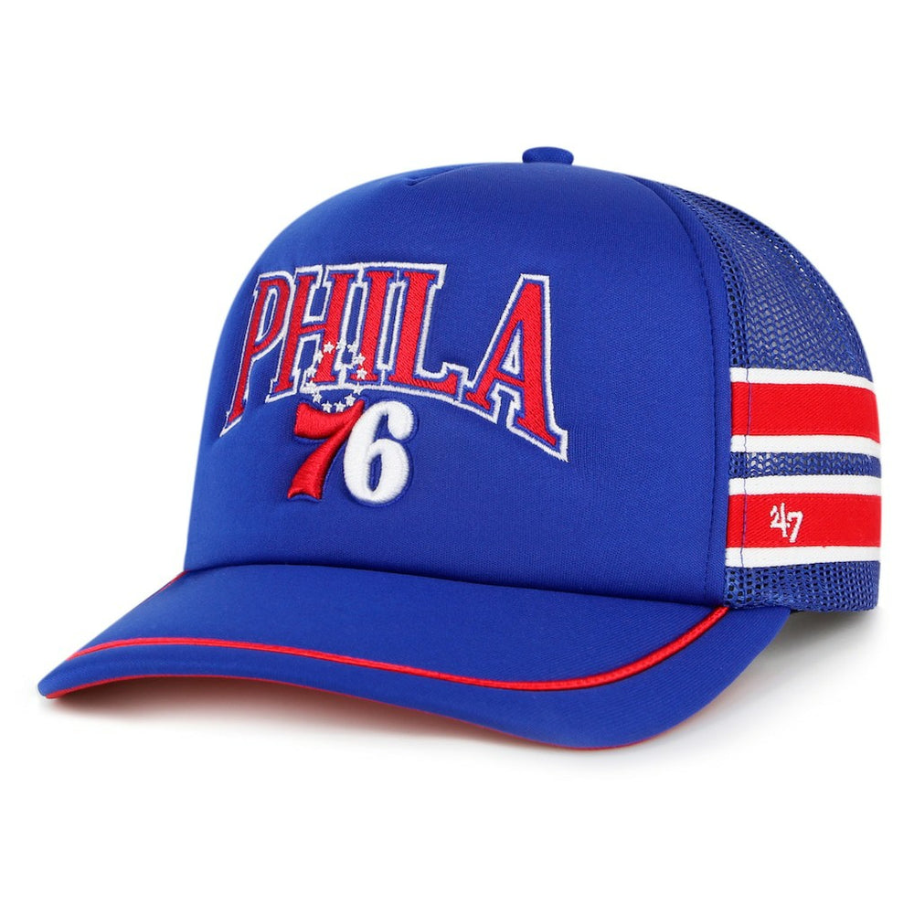 47 brand - Philadelphia 76ers '47 Sidebrand Stripes Trucker Adjustable Hat - Royal
