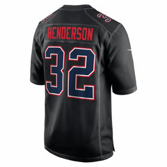 TreVeyon Henderson New England Patriots Super Bowl LX Patch Carbon Fashion Game Jersey Black - Nike