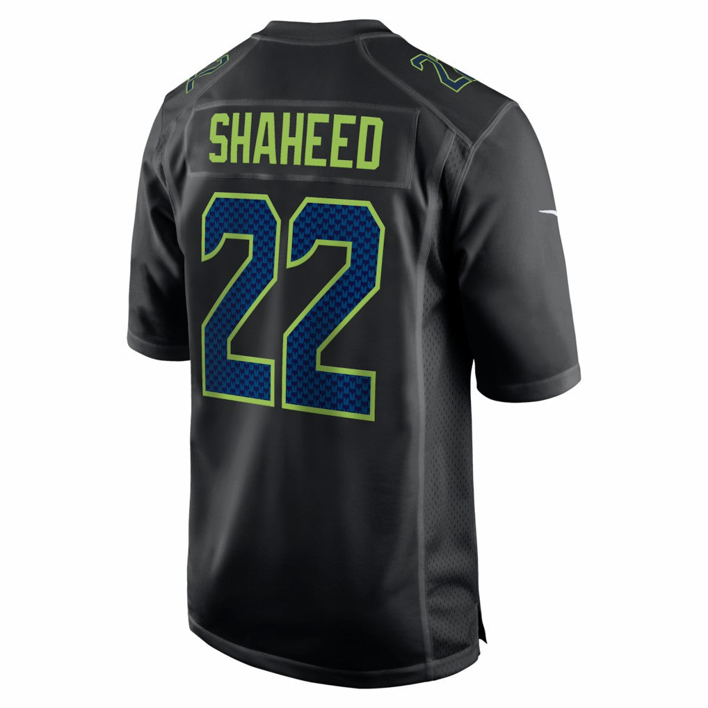 Rashid Shaheed Seattle Seahawks Super Bowl LX Patch Carbon Fashion Game Jersey Black - Nike