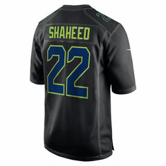 Rashid Shaheed Seattle Seahawks Super Bowl LX Patch Carbon Fashion Game Jersey Black - Nike