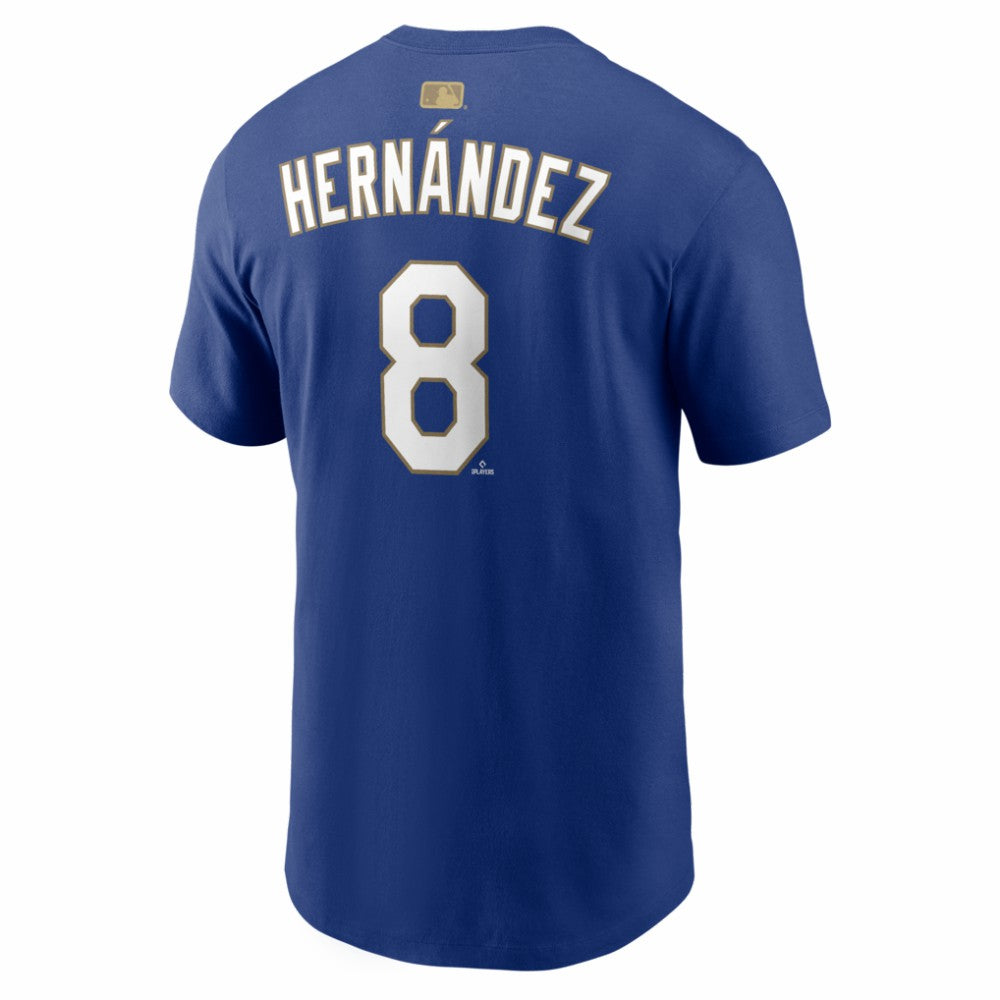 Enrique Hernández Los Angeles Dodgers Nike 2026 Gold Collection Player Name & Number T-Shirt On Sale