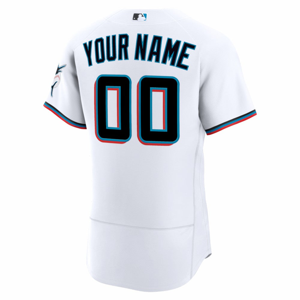 Miami Marlins Nike Home Authentic Custom Jersey Clearance