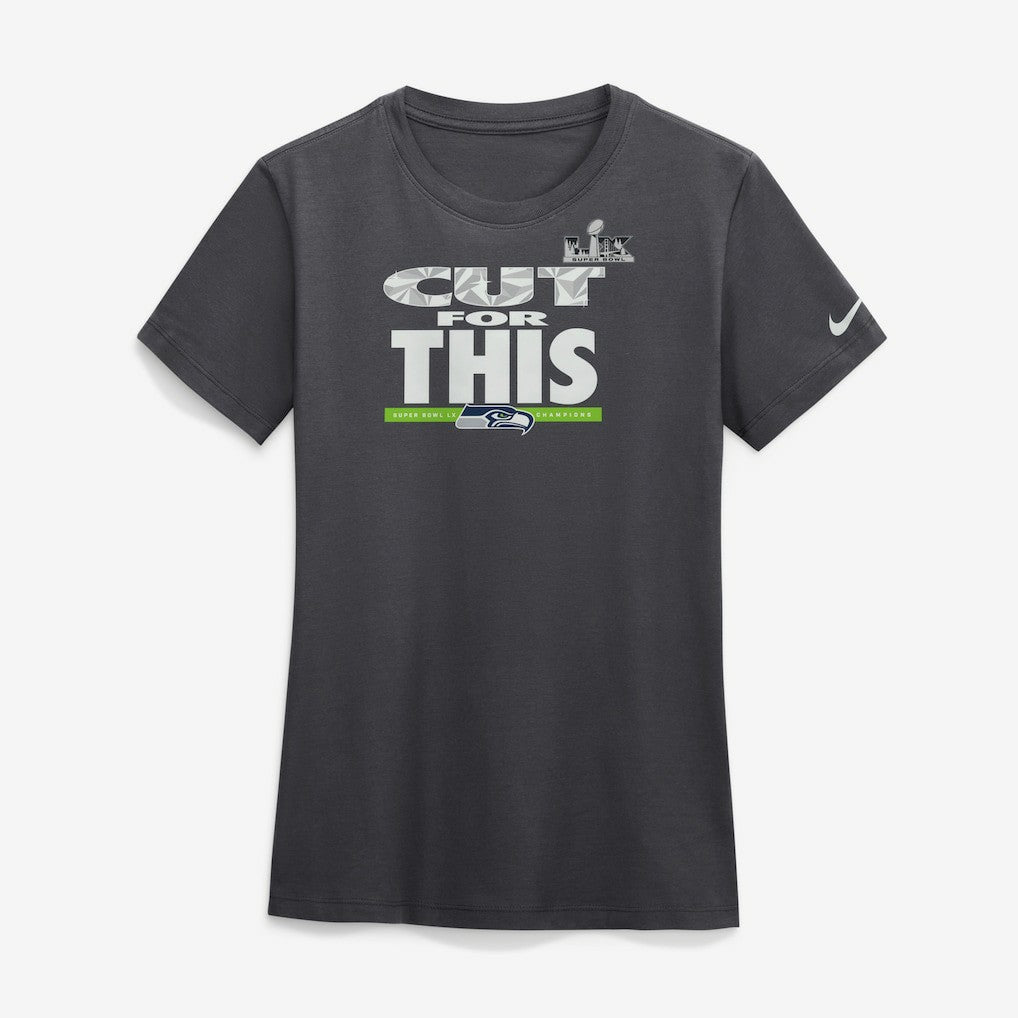 Seattle Seahawks Women's Super Bowl LX Champions Parade T-Shirt Anthracite - Nike
