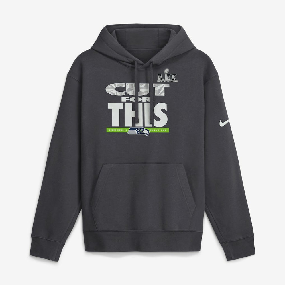 Seattle Seahawks Super Bowl LX Champions Pickoff Move Parade Club Fleece Hoodie Anthracite - Nike