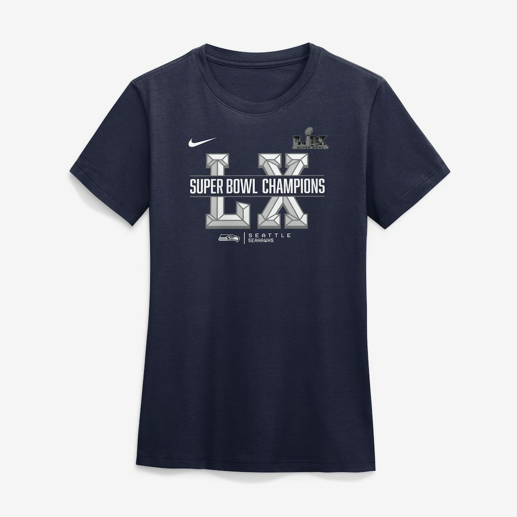 Seattle Seahawks Women's Super Bowl LX Champions Sacrifice T-Shirt College Navy - Nike