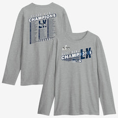 Seattle Seahawks Super Bowl LX Champions Best Teammates Roster Long Sleeve T-Shirt Steel - Fanatics