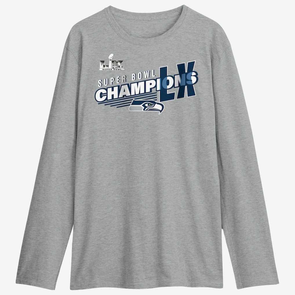 Seattle Seahawks Super Bowl LX Champions Best Teammates Roster Long Sleeve T-Shirt Steel - Fanatics