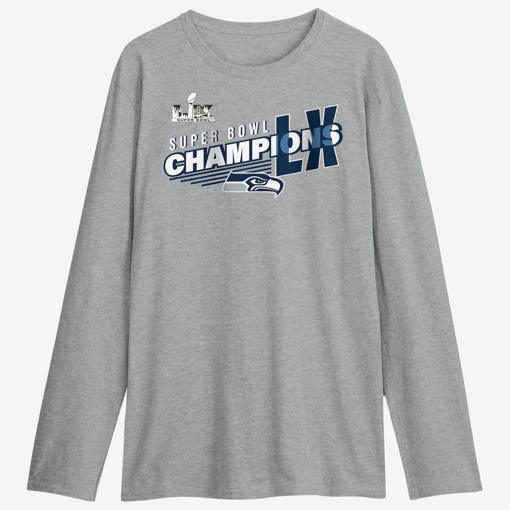 Seattle Seahawks Super Bowl LX Champions Best Teammates Roster Long Sleeve T-Shirt Steel - Fanatics