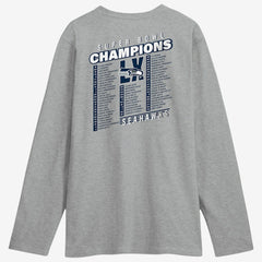 Seattle Seahawks Super Bowl LX Champions Best Teammates Roster Long Sleeve T-Shirt Steel - Fanatics