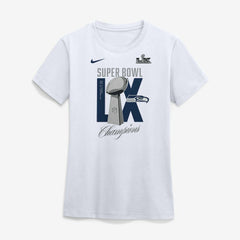 Seattle Seahawks Women's Super Bowl LX Champions Lombardi Trophy T-Shirt White - Nike