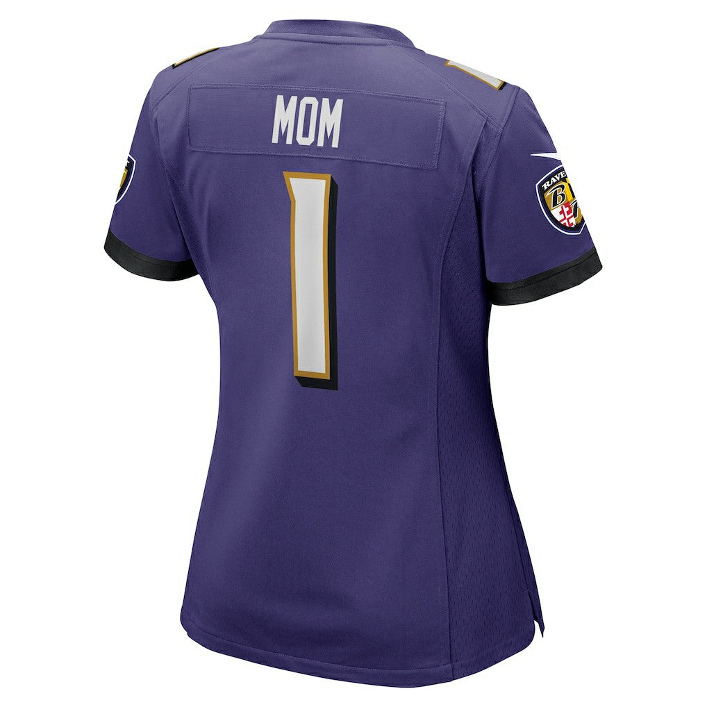 Number 1 Mom Baltimore Ravens Women's Game Jersey - Purple | NFL Jerseys