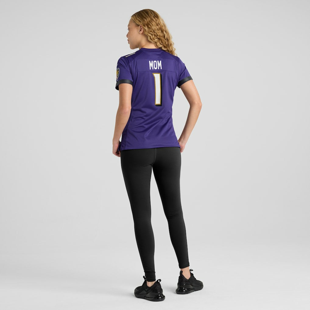 Number 1 Mom Baltimore Ravens Women's Game Jersey - Purple | NFL Jerseys