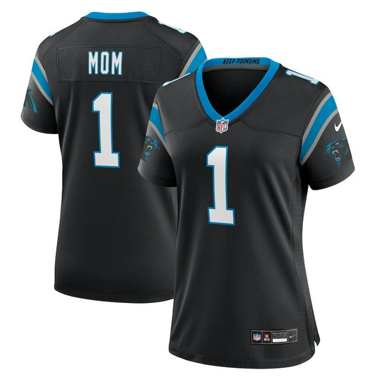 Number 1 Mom Carolina Panthers Women's Game Jersey - Black | NFL Jerseys