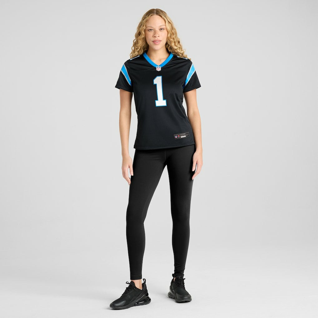 Number 1 Mom Carolina Panthers Women's Game Jersey - Black | NFL Jerseys
