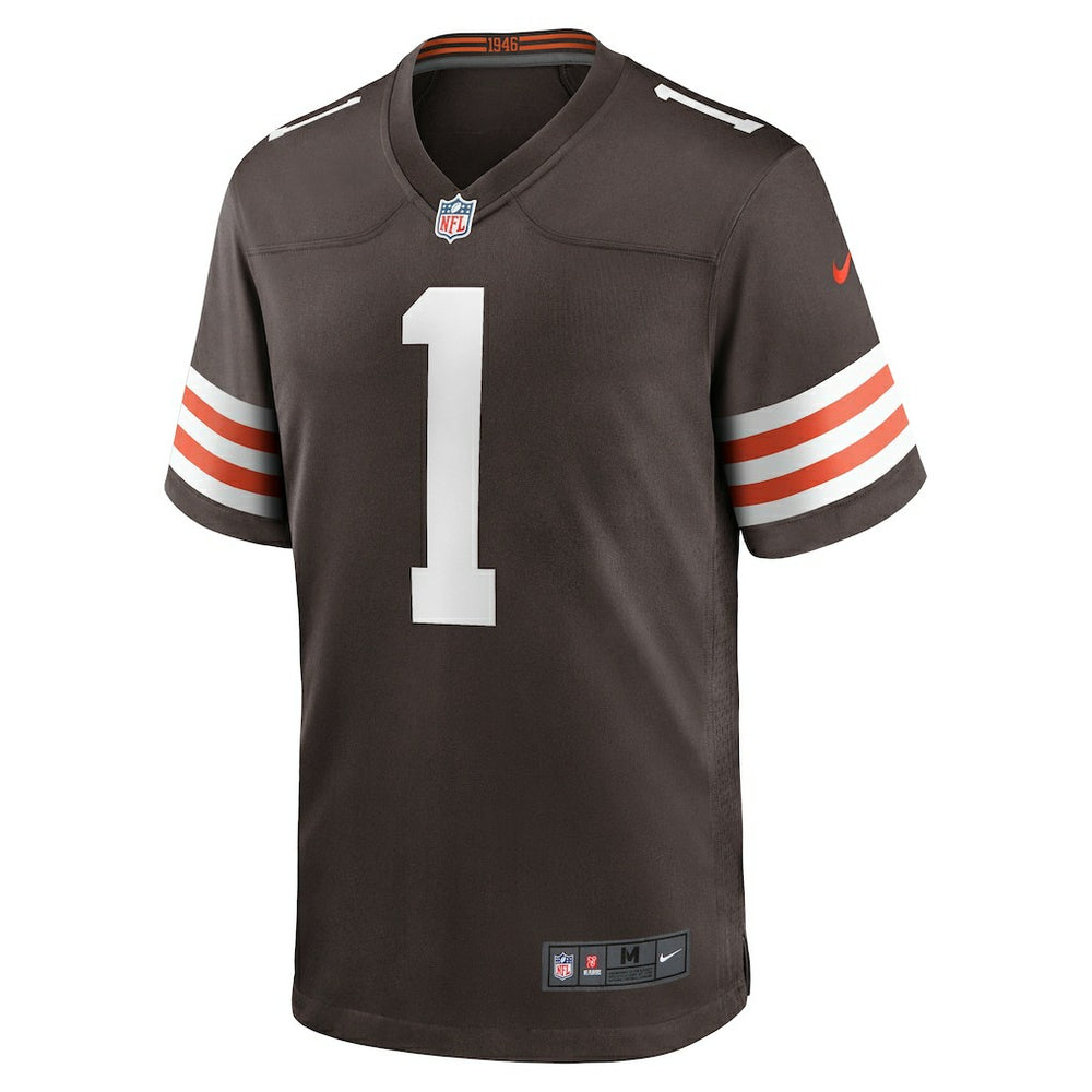 Number 1 Dad Cleveland Browns Game Jersey Brown - Nike