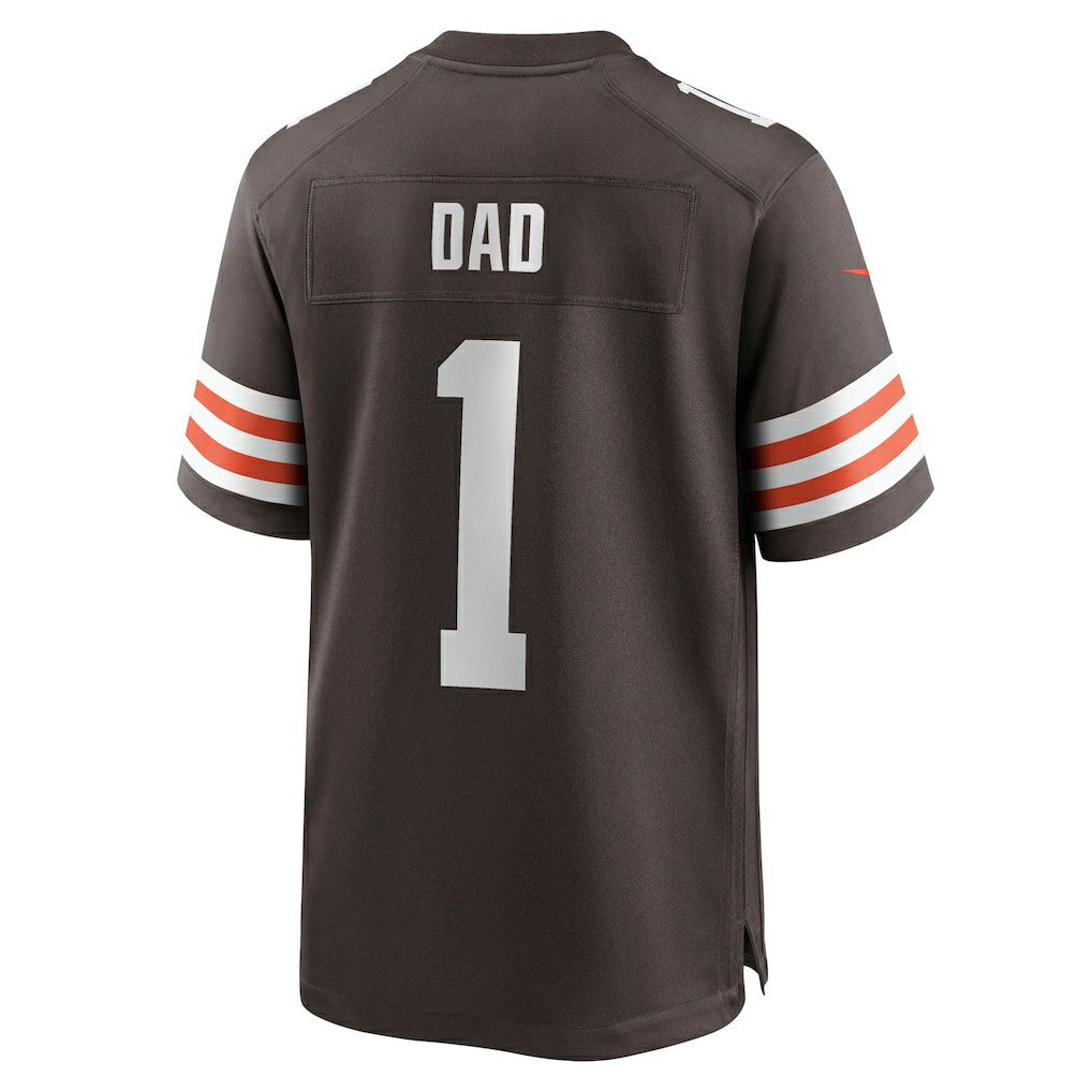 Number 1 Dad Cleveland Browns Game Jersey Brown - Nike