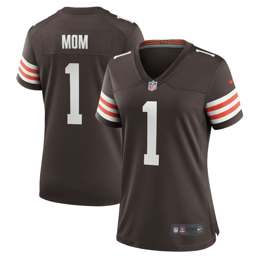 Number 1 Mom Cleveland Browns Women's Game Jersey Brown - Nike