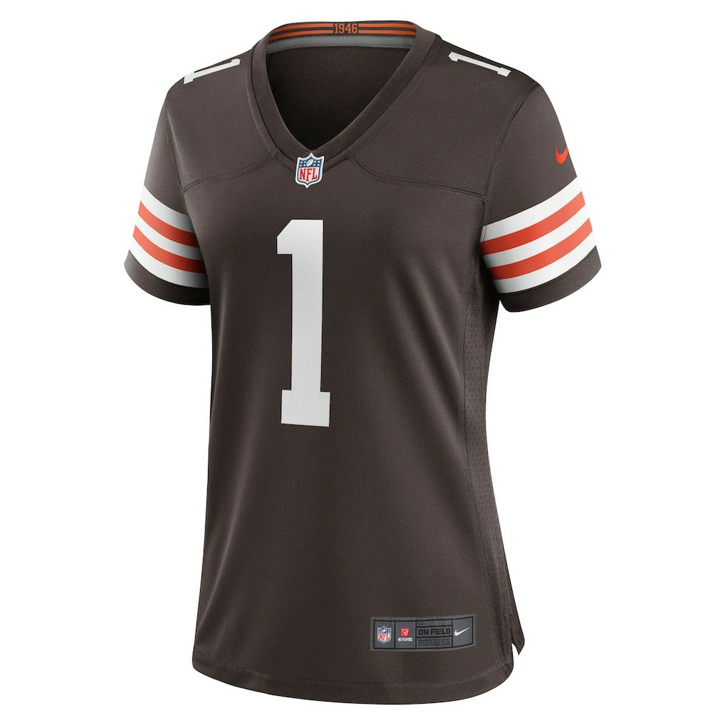 Number 1 Mom Cleveland Browns Women's Game Jersey Brown - Nike