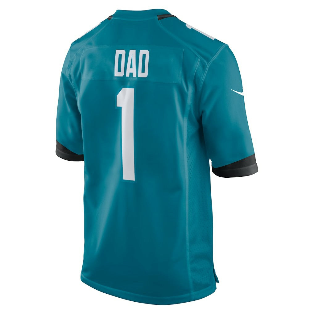 Number 1 Dad Jacksonville Jaguars Game Jersey Teal - Nike