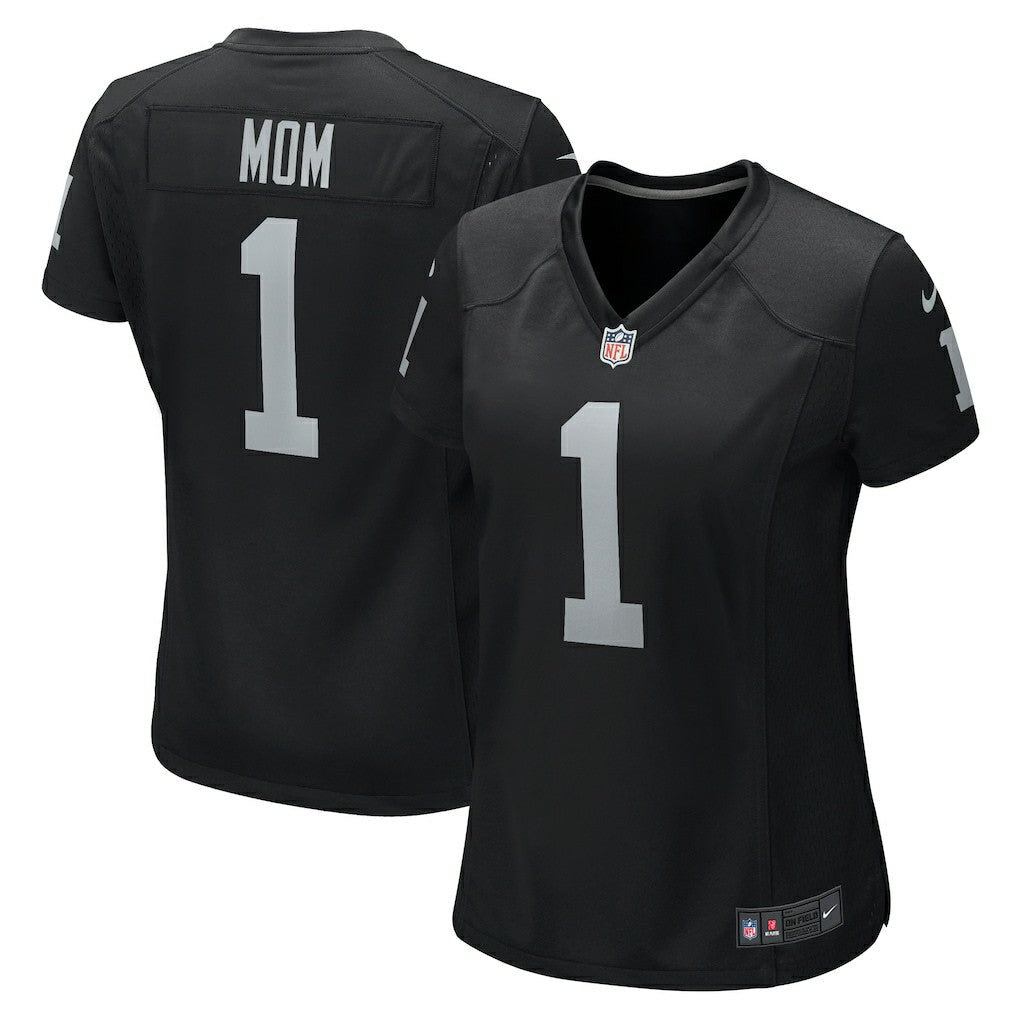 Number 1 Mom Las Vegas Raiders Women's Game Jersey Black - Nike