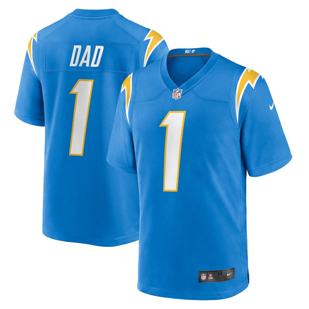 Number 1 Dad Los Angeles Chargers Game Jersey Powder Blue - Nike