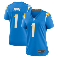 Number 1 Mom Los Angeles Chargers Women's Game Jersey Powder Blue - Nike