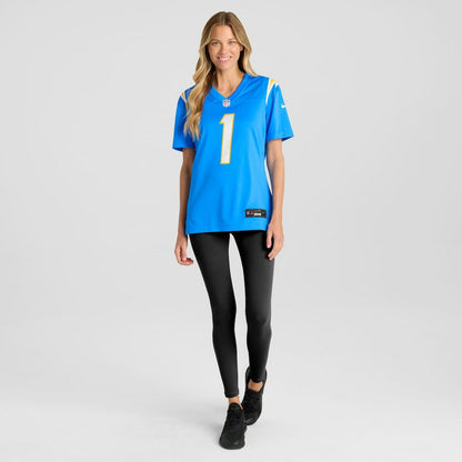Number 1 Mom Los Angeles Chargers Women's Game Jersey - Powder Blue | NFL Jerseys