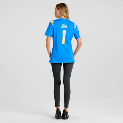 Number 1 Mom Los Angeles Chargers Women's Game Jersey - Powder Blue | NFL Jerseys