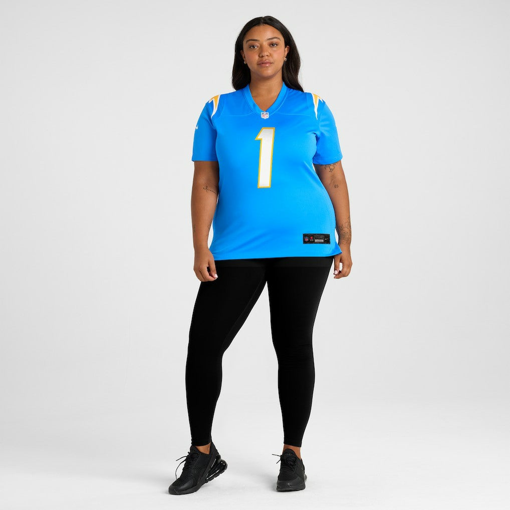 Number 1 Mom Los Angeles Chargers Women's Game Jersey - Powder Blue | NFL Jerseys