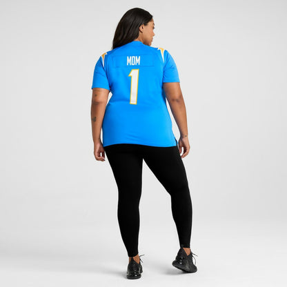 Number 1 Mom Los Angeles Chargers Women's Game Jersey - Powder Blue | NFL Jerseys
