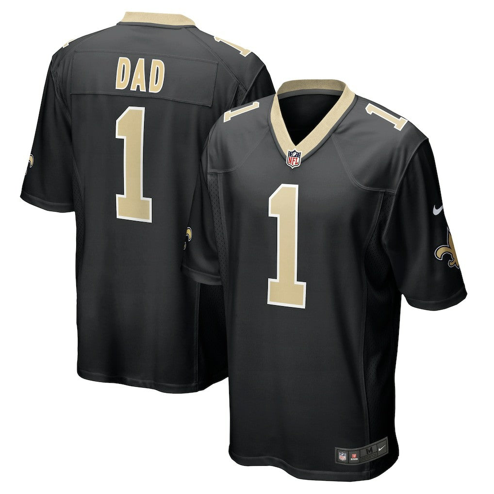 Number 1 Dad New Orleans Saints Game Jersey Black - Nike