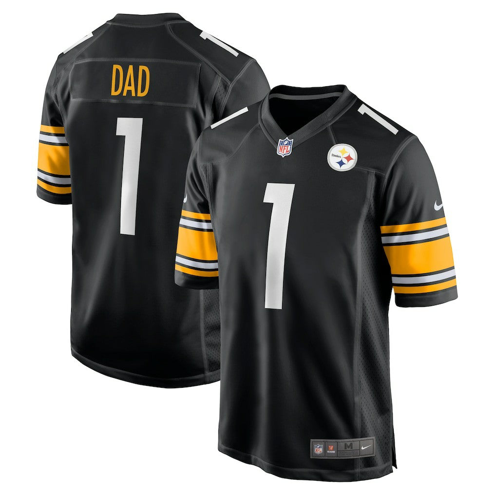 Number 1 Dad Pittsburgh Steelers Game Jersey Black - Nike