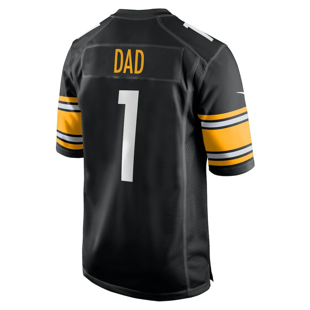 Number 1 Dad Pittsburgh Steelers Game Jersey Black - Nike