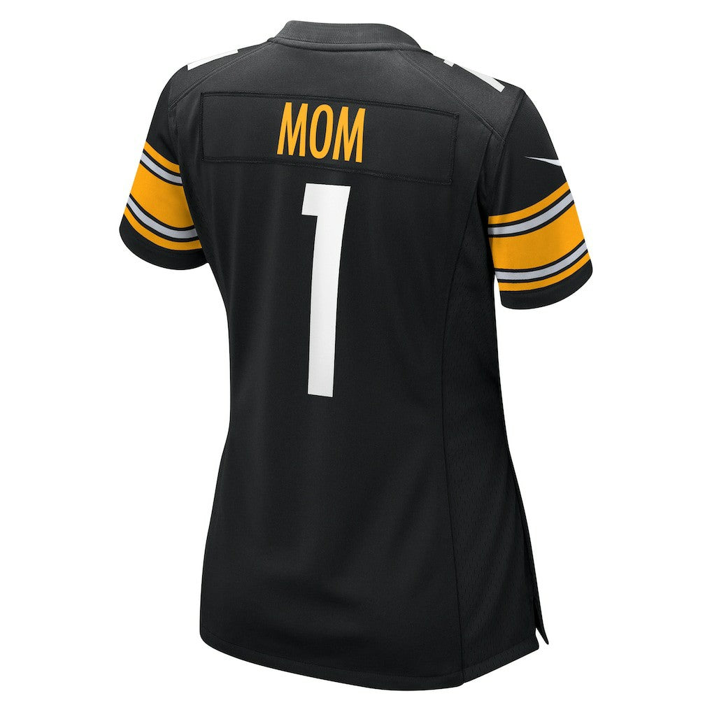 Number 1 Mom Pittsburgh Steelers Women's Game Jersey Black - Nike