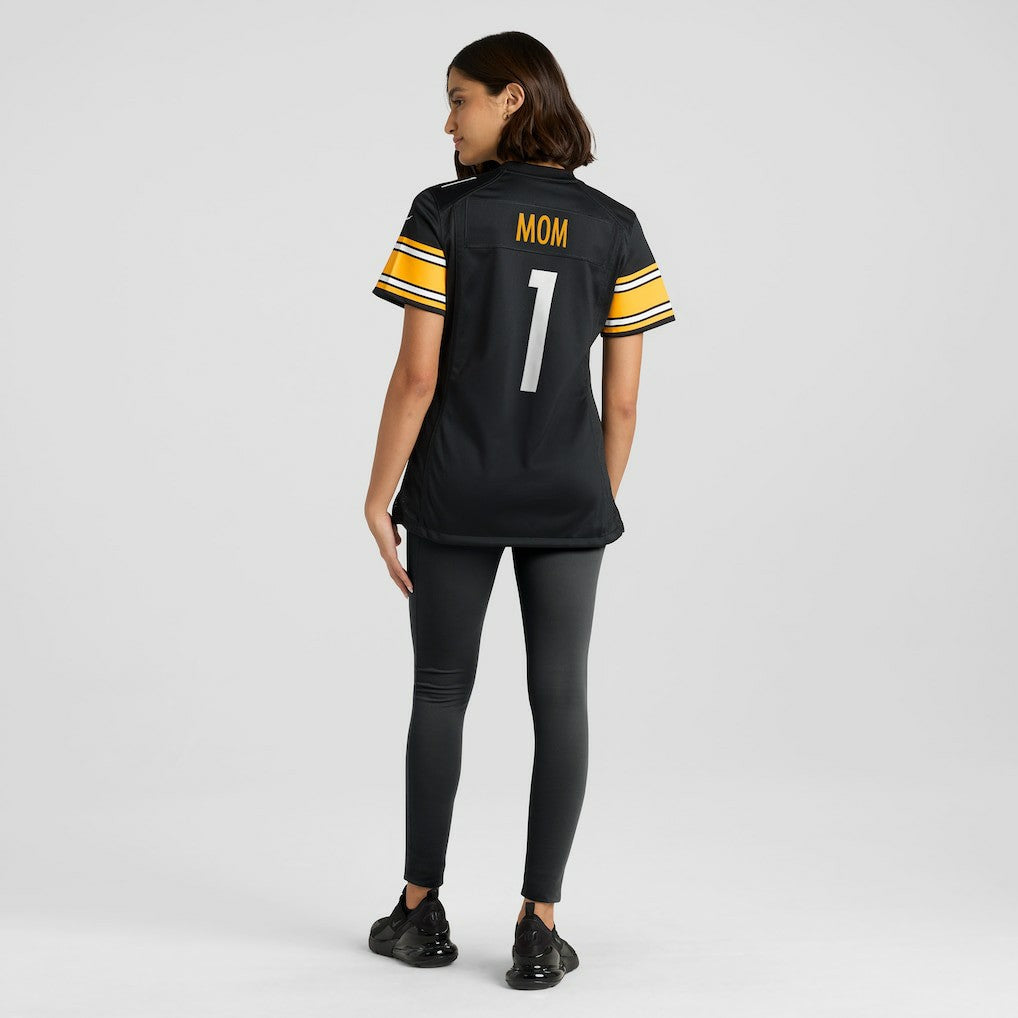 Number 1 Mom Pittsburgh Steelers Women's Game Jersey Black - Nike