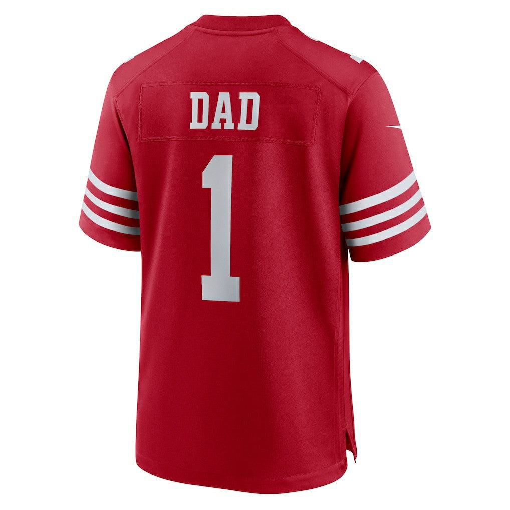 Number 1 Dad San Francisco 49ers Game Jersey Scarlet - Nike