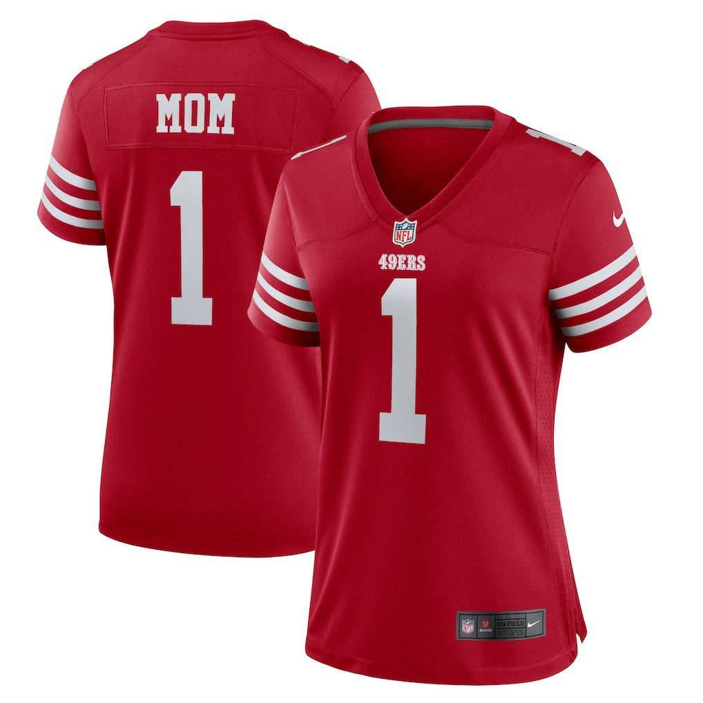 Number 1 Mom San Francisco 49ers Women's Game Jersey Scarlet - Nike