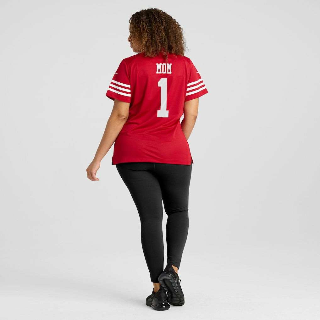 Number 1 Mom San Francisco 49ers Women's Game Jersey Scarlet - Nike