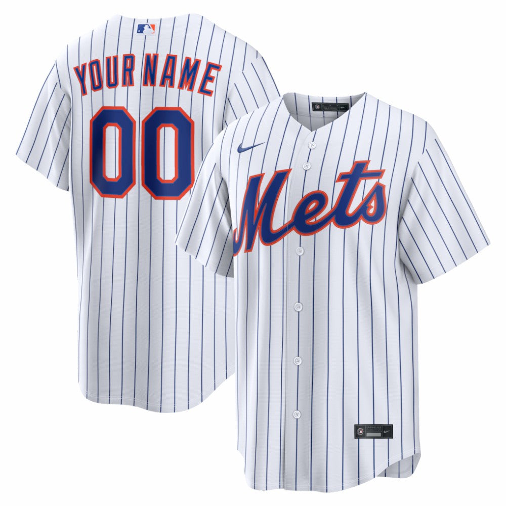 New York Mets Nike Home Replica Custom Jersey - White | MLB Jerseys