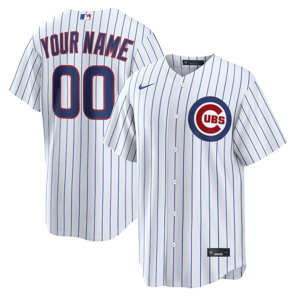 Chicago Cubs Nike Home Replica Custom Jersey Clearance