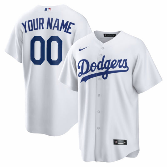 Los Angeles Dodgers Nike Home Replica Custom Jersey - White | MLB Jerseys