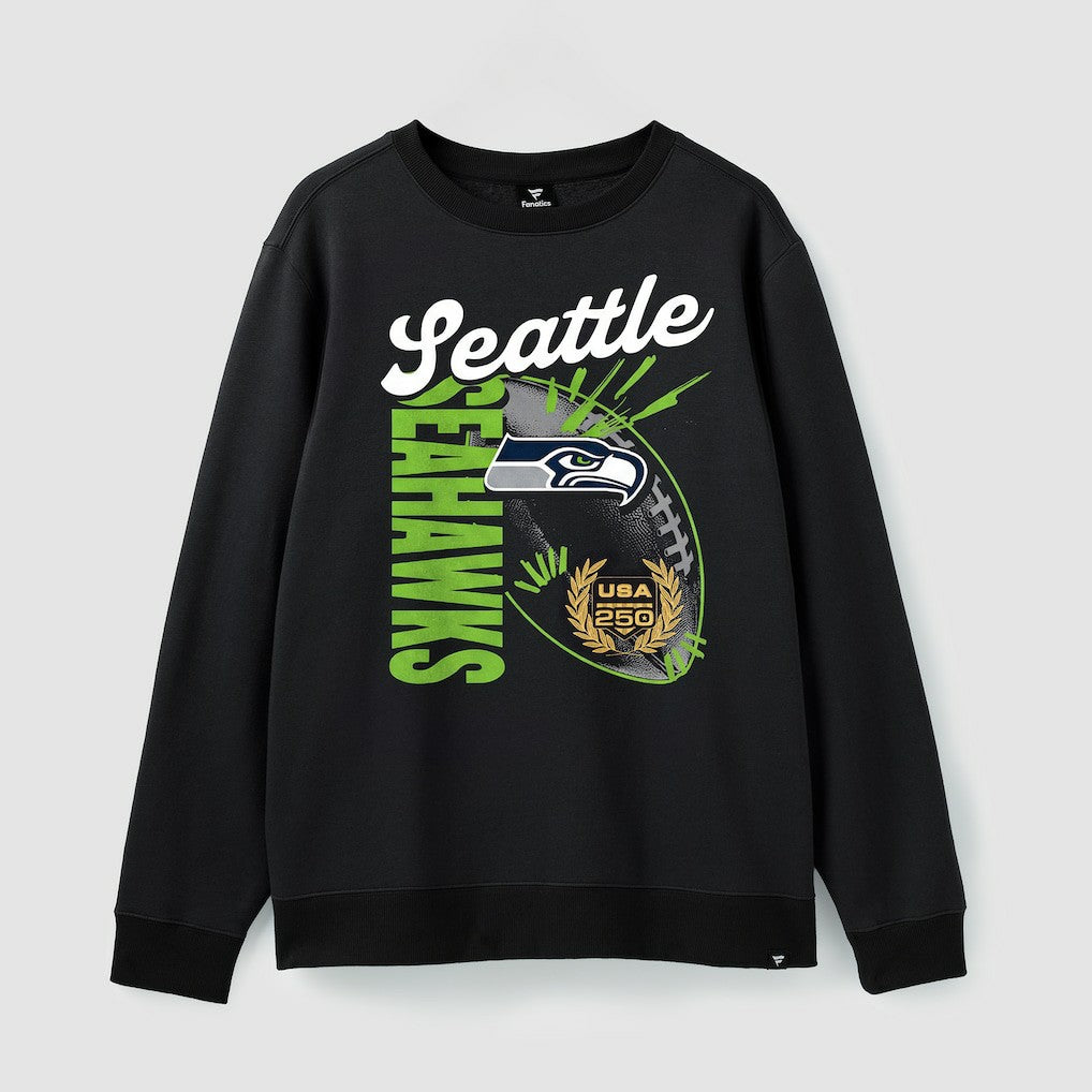 Seattle Seahawks USA 250 Gold Standard Team Heritage Fleece Sweatshirt Black - Fanatics