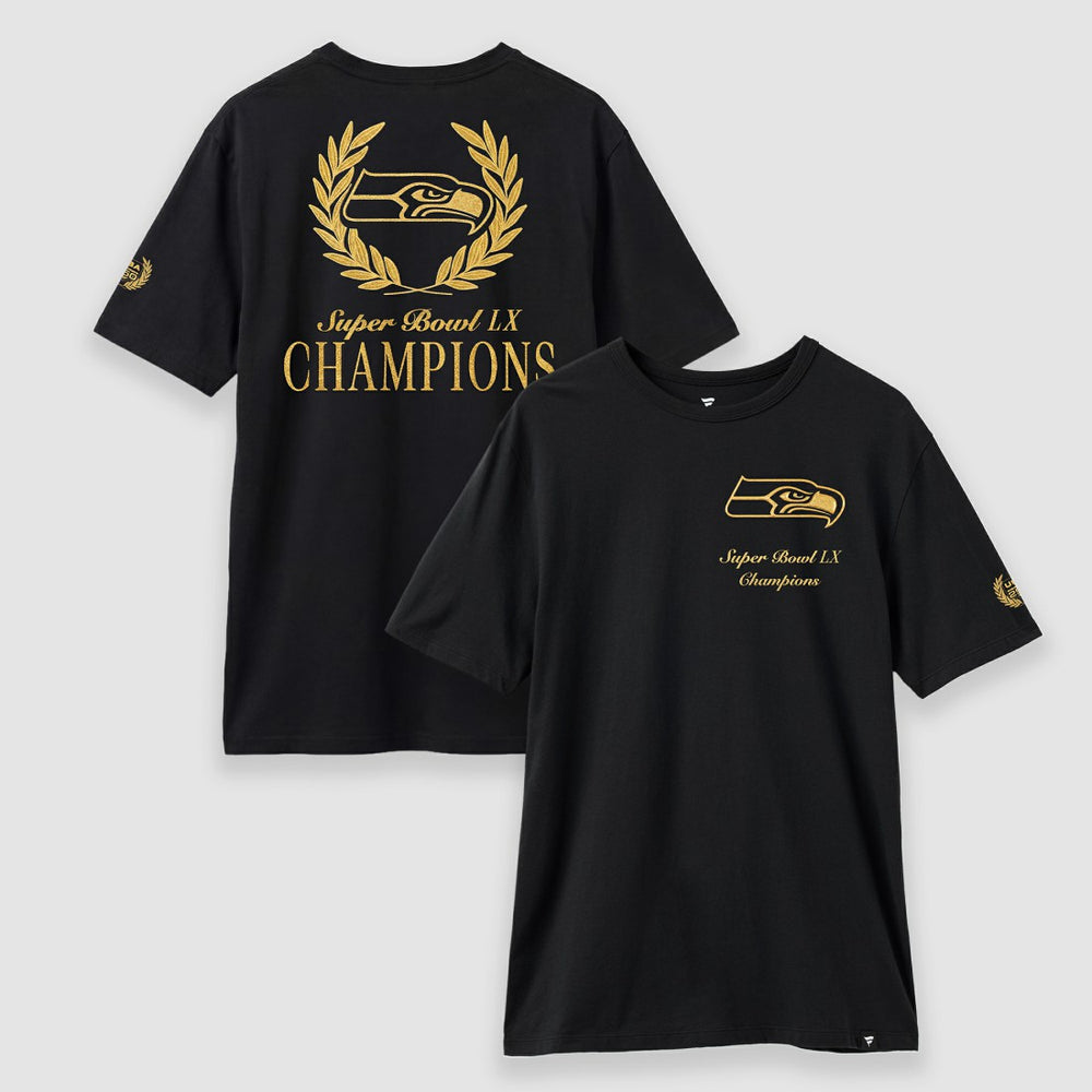 Seattle Seahawks Super Bowl LX Champions USA 250 NFL Gold Standard T-Shirt Black - Fanatics