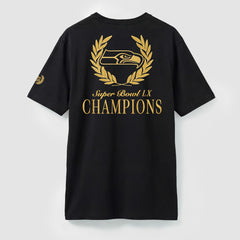 Seattle Seahawks Super Bowl LX Champions USA 250 NFL Gold Standard T-Shirt Black - Fanatics