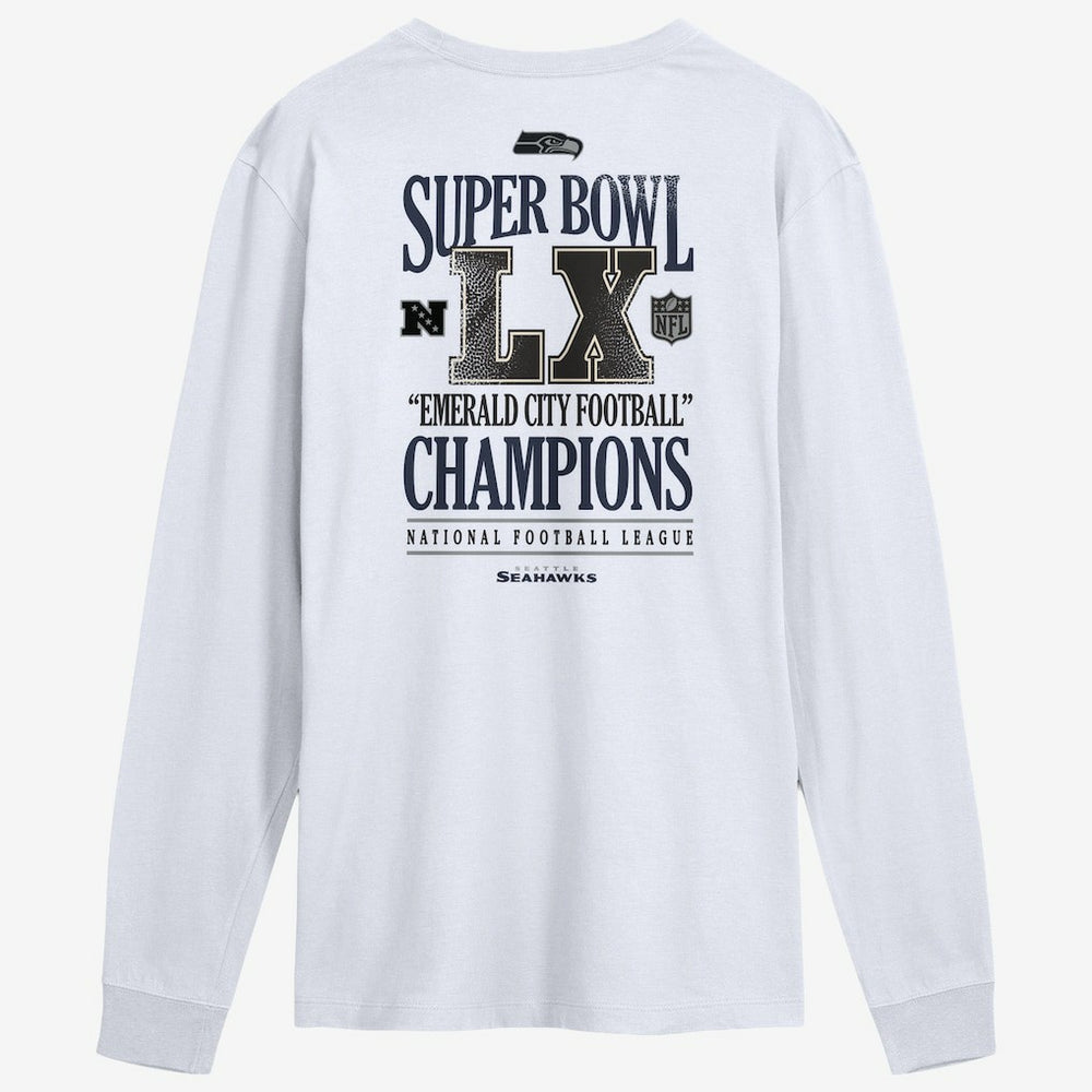 Seattle Seahawks Super Bowl LX Champions Long Ball Long Sleeve T-Shirt White - Nike