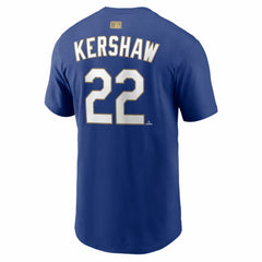 Clayton Kershaw Los Angeles Dodgers Nike 2026 Gold Collection Name & Number T-Shirt Lifestyle