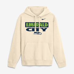 Seattle Seahawks Emerald City Club Fleece Hoodie Natural - Nike